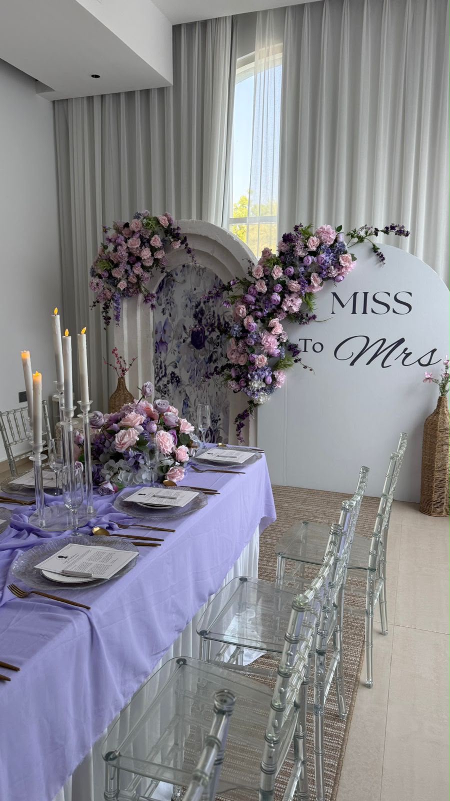 Private celebration decor